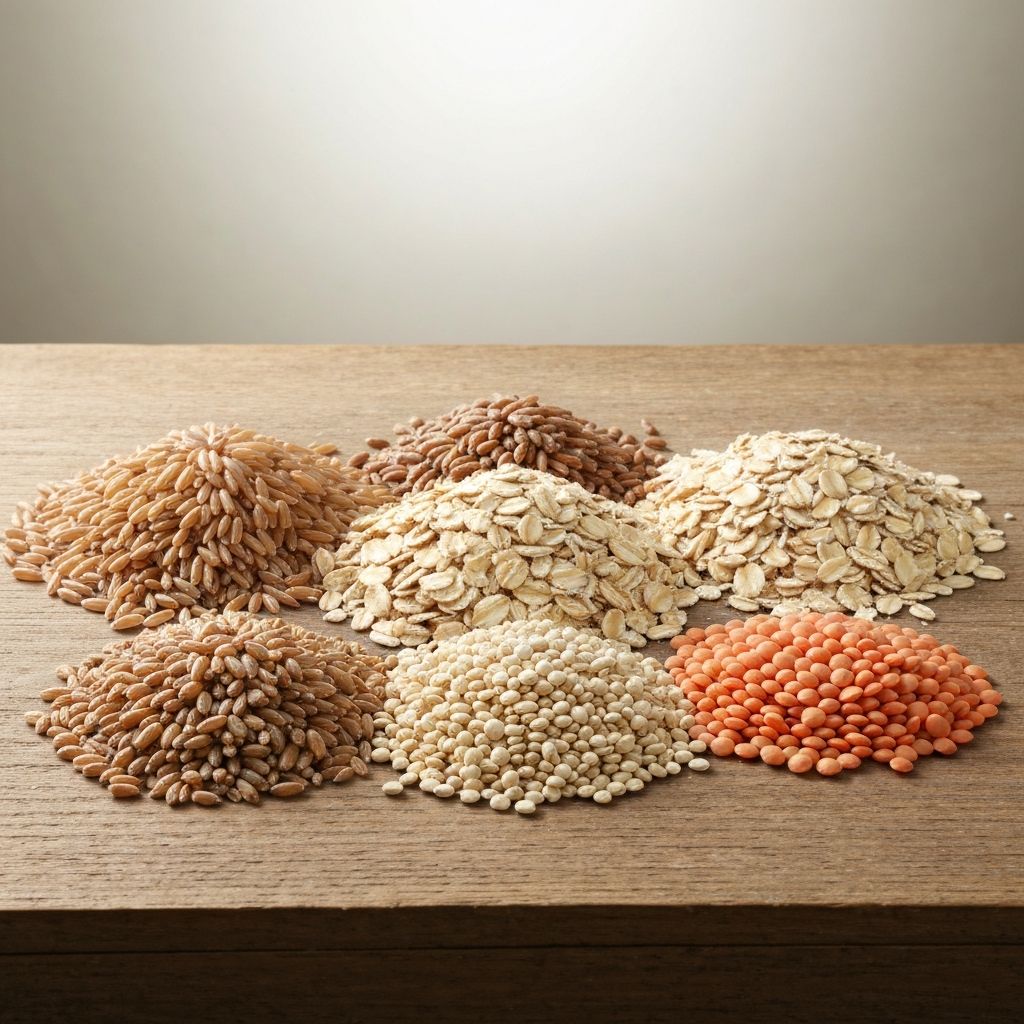 Sélection de céréales complètes